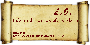 Légrádi Oktávián névjegykártya